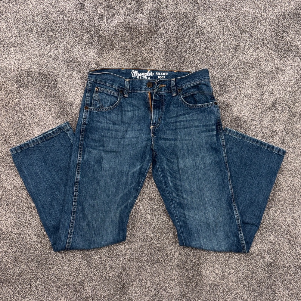 Wrangler Retro Dark Blue Denim Jeans